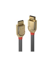 Lindy Gold DisplayPort-Kabel DisplayPort M bis M 1.2 10 m 4K Unterstützung Grau (36296)