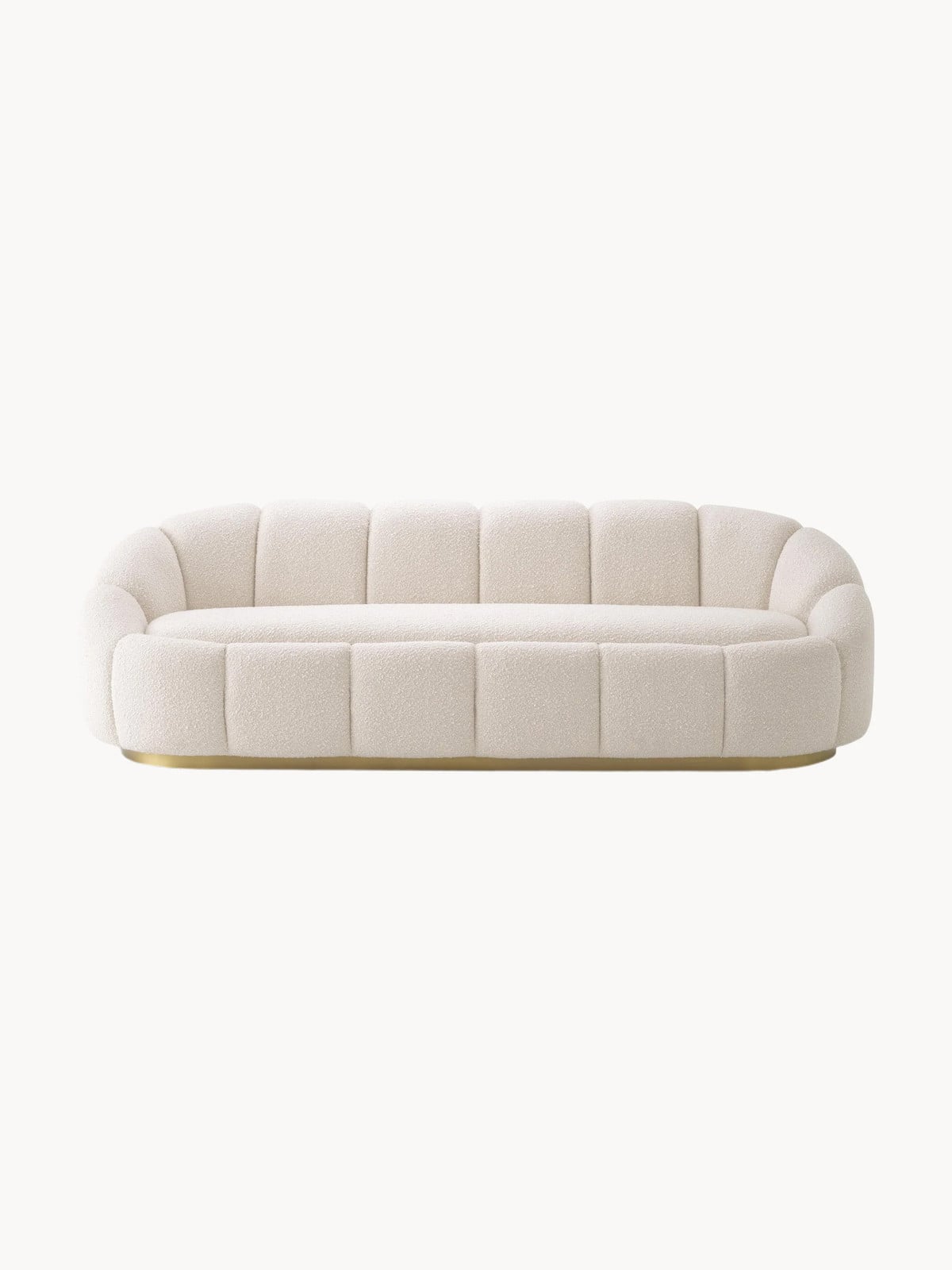 Eichholtz Inger Bouclé 3-zits bank modern Breedte: 230 cm