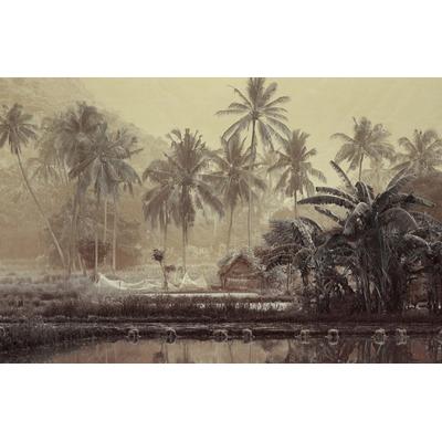 Fototapete PAPERMOON "Sepia Tropenwald", bunt, B:4,5m L:2,8m, Vlies, Tapeten