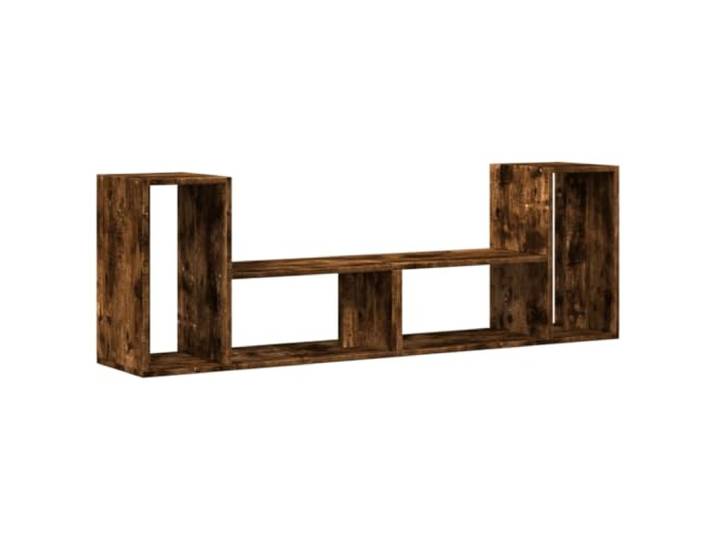 Kaorsrow TV-Schrank 2er Set Räuchereiche 75x30x50 cm Holzwerkstoff Vielseitiges 2er Set Fernsehtisch und Sideboard mit 4 offenen Fächern für Wohnzimmer und Schlafzimmer.