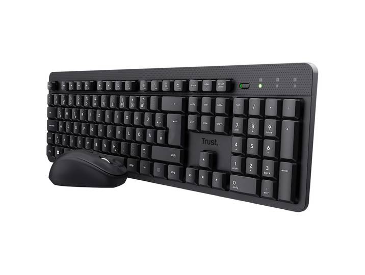 Trust TKM-360 WIRELESS KEYBOARD&MOUSE US Toetsenbord Zwart