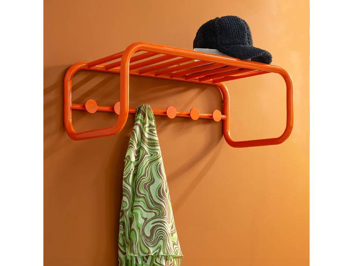 Porte-manteaux mural Retro 72 x 25 x 35cm Orange/Orange