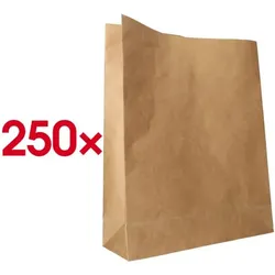 Papstar 250 Papierbeutel 14 Liter bis 10 kg 40 cm hoch braun