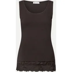 Top mit Spitzen-Absatz Braun 34