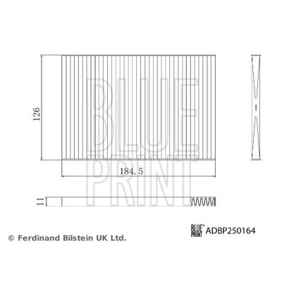 BLUE PRINT Filter, Innenraumluft adbp250164 für CHERY