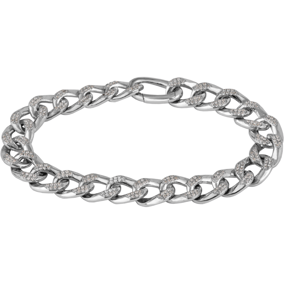 Jacques Lemans Panzer Armband Sterlingsilber mit Zirkonia