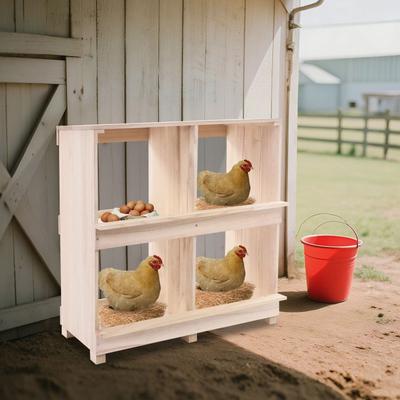 Drop Dash Deals Chicken Nesting Box Hole Wooden Laying Box For Hens And Poultry Coops Chicken Nesting Box Hole Wooden Laying Box For Hens And Poultry Coops