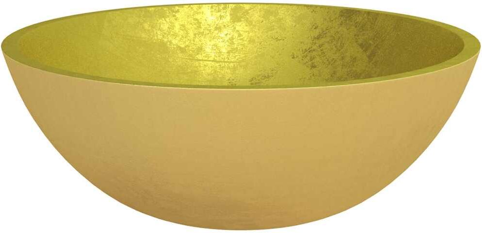 vidaXL Lavabo Verre 50x37x14 cm Doré