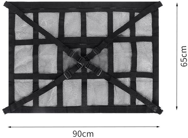 INF Auto Dachhimmel Aufbewahrungstasche 18 Fächer Kreuzmuster 80cm x 53cm Schwarz, kompatibel mit verschiedenen Automarken