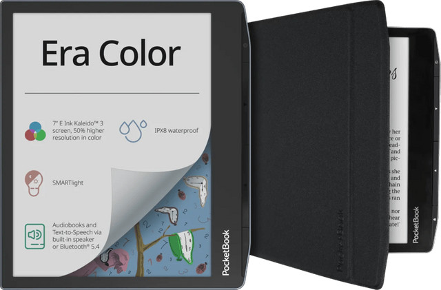 PocketBook Era Color e-reader met PocketBook Cover Flip Era Color in het zwart