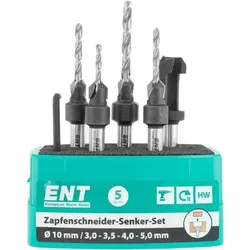 ENT Zapfenschneider-Senker-Set | 5-teilig