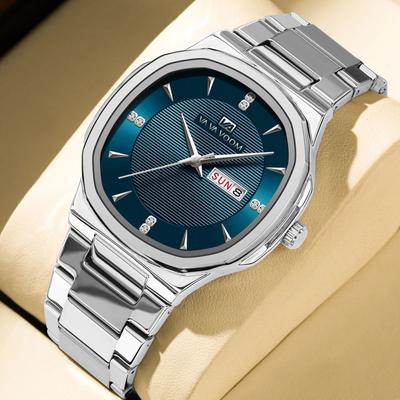 Inspire Select VA VA VOOM Gold Rhinestone Men's Luxury Watch 41MM Stainless Steel Waterproof Quartz Business Timepiece 2851 lan y