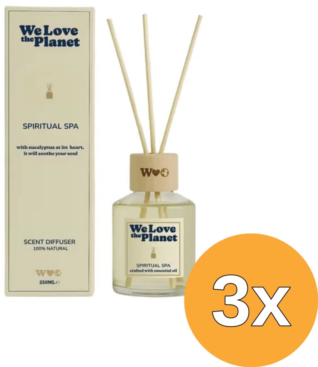 3x We Love The Planet Scent Diffuser - Spiritual Spa (100 ml)