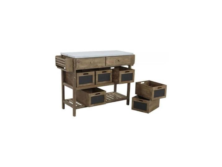 Console en bois et zinc