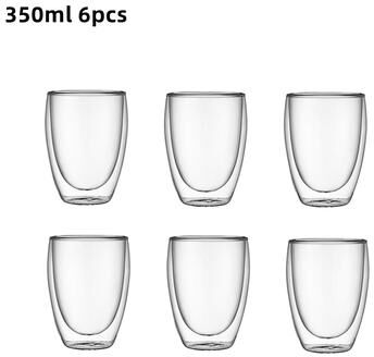 Smart Shopping Spot Double Wall Glass Espresso Cups Set Thermal Glass Coffee Cups Clear Insulated Coffee Mugs 350ml