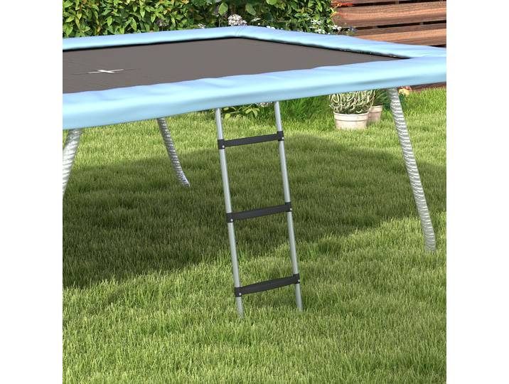 SPORTNOW Échelle Trampoline 3 Marches Large 120kg