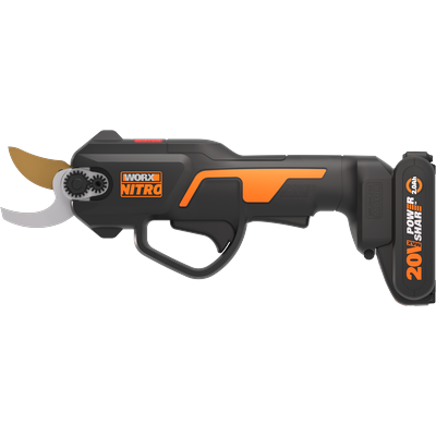 Akku-Astschere WORX "NITRO WG330E", schwarz, Gartenscheren-Maschinen, 25 mm Schnitt, 2800 Schnitte pro Ladung, inkl. Akku und Ladegerät