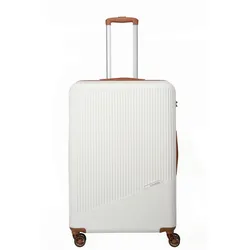 Travelite BALI Trolley mit 4 Rollen Größe L - Weiss/Cognac Koffer24