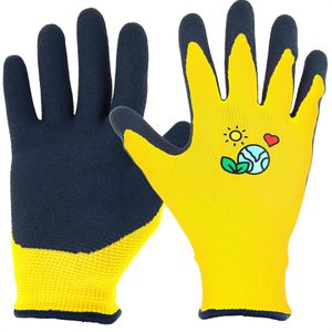 Hase Arbeitshandschuhe Kids 4, 508424, Latex-Beschichtung, gelb, 6-9 Jahre, 5 Paar