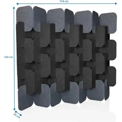 Hjh Office, Trennwand, Flexmiut Plug (174 x 164 cm)