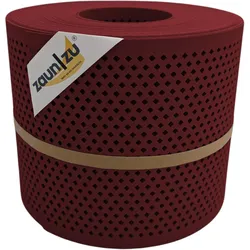 zaun zu® Sichtschutzstreifen Premium Gelocht Diamant-Muster für Doppelstabmatten Bordeauxrot 26m