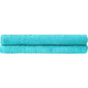 Dyckhoff Handtuch Kristall Set, türkis, 100 x 150 cm, Badetuch mit Bordüre, aus 100% Baumwolle, 380 g/m², 2 Stück