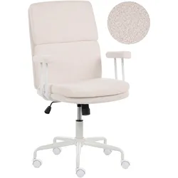BÜROSTUHL Bouclé Cremeweiß Vero