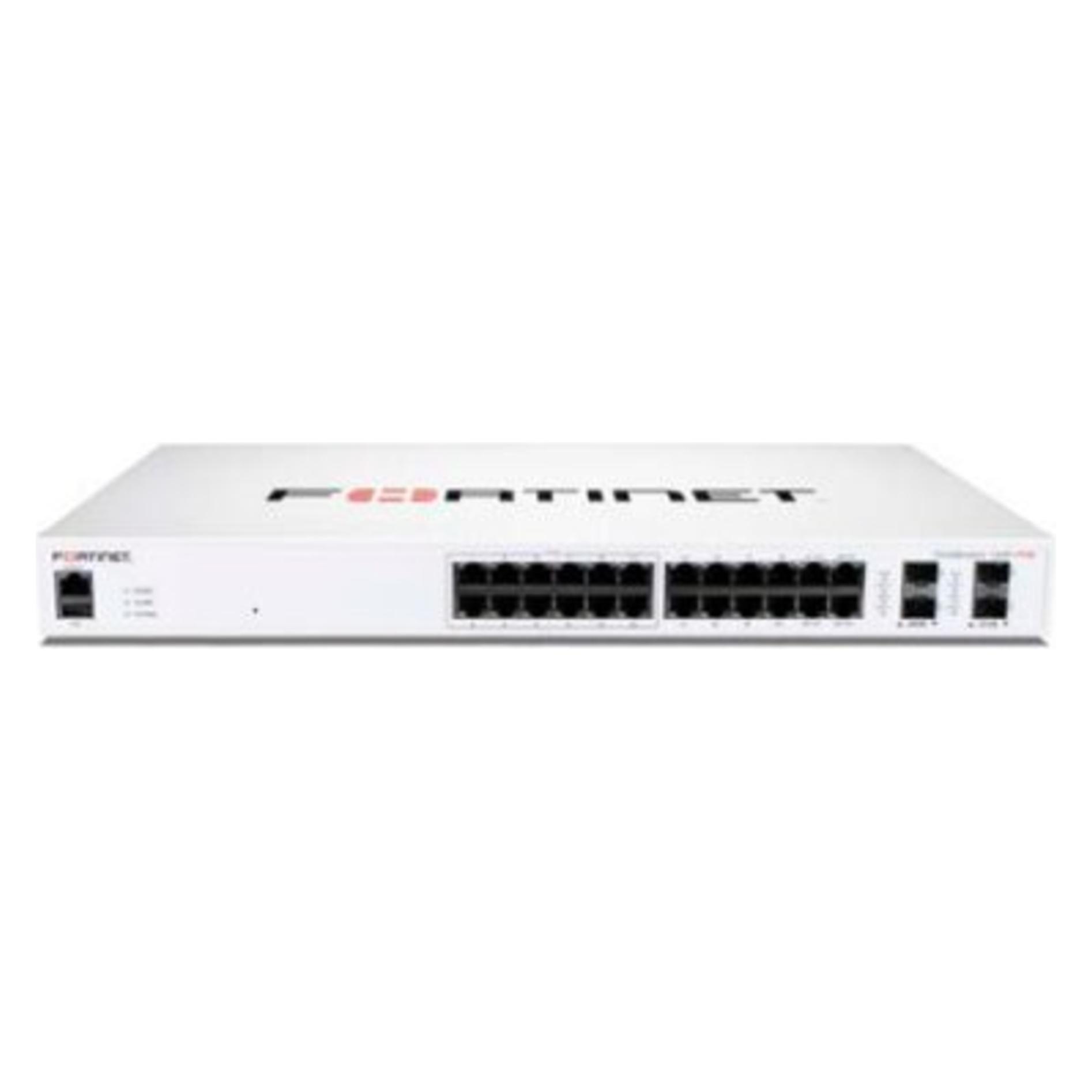 Fortinet FS-124F-FPOE - Power over Ethernet (PoE) - Rack-Einbau - 1U (24 Ports) (FS-124F-FPOE)