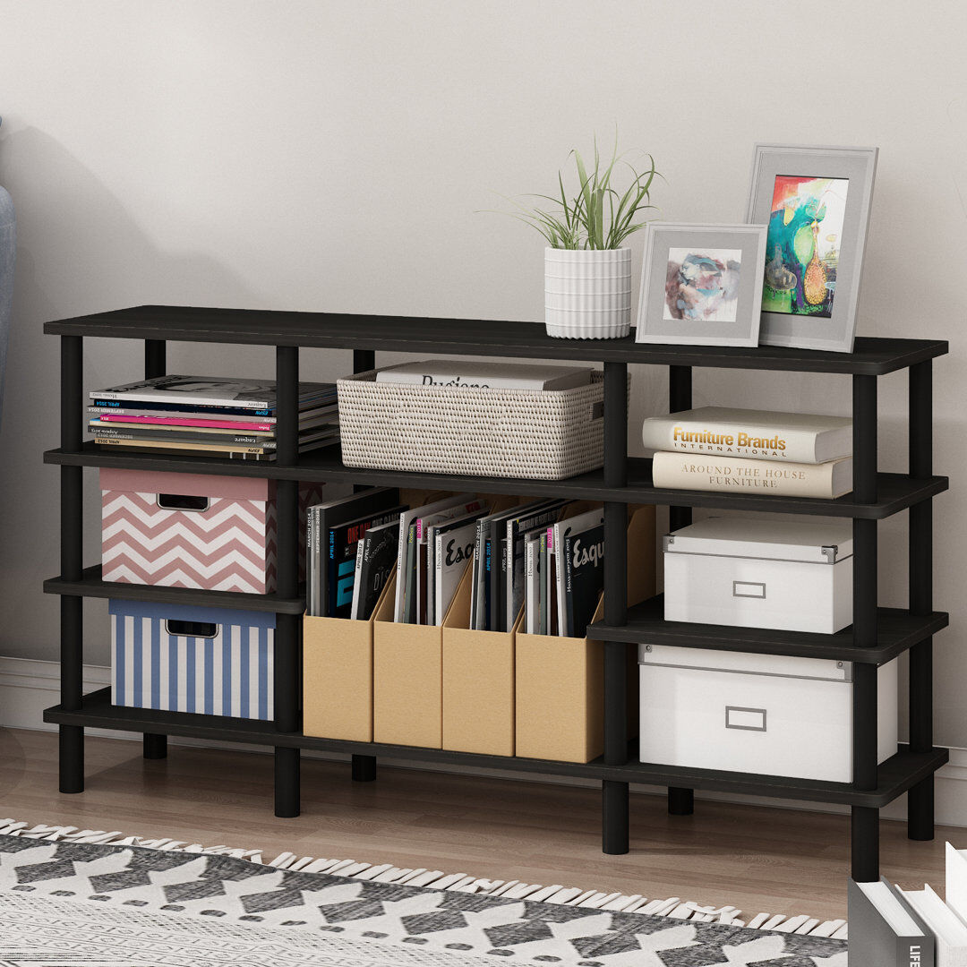 Zipcode Design Bundinie Hill 119.99cm W Etagere Bookcase Espresso 64.52cm H X 119.99cm W X 29.49cm D