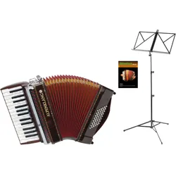 Alpenklang Pro Akkordeon II 48 M Palisander Set