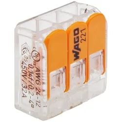 Schlüter Systems LIPROTEC-ZKL Wagoklemmen 3 Adern (0,14 - 4,0 mm2) 1 Paket = 50 Stück