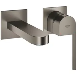 Grohe Plus Fertigmontageset 29303AL3 hard graphite gebürstet, Waschtisch-2-Loch-Wandarmatur, Ausladung 14,7cm