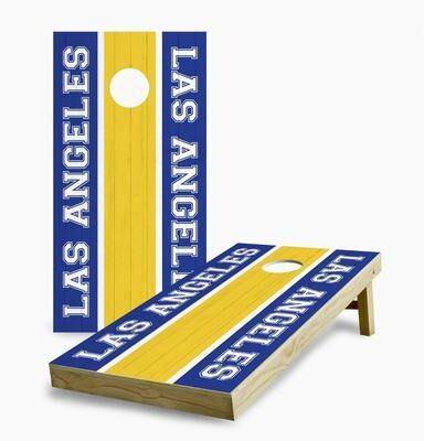 Skip's Garage Los Angles Rams Striped Regulation 2x4 Cornhole Game Set