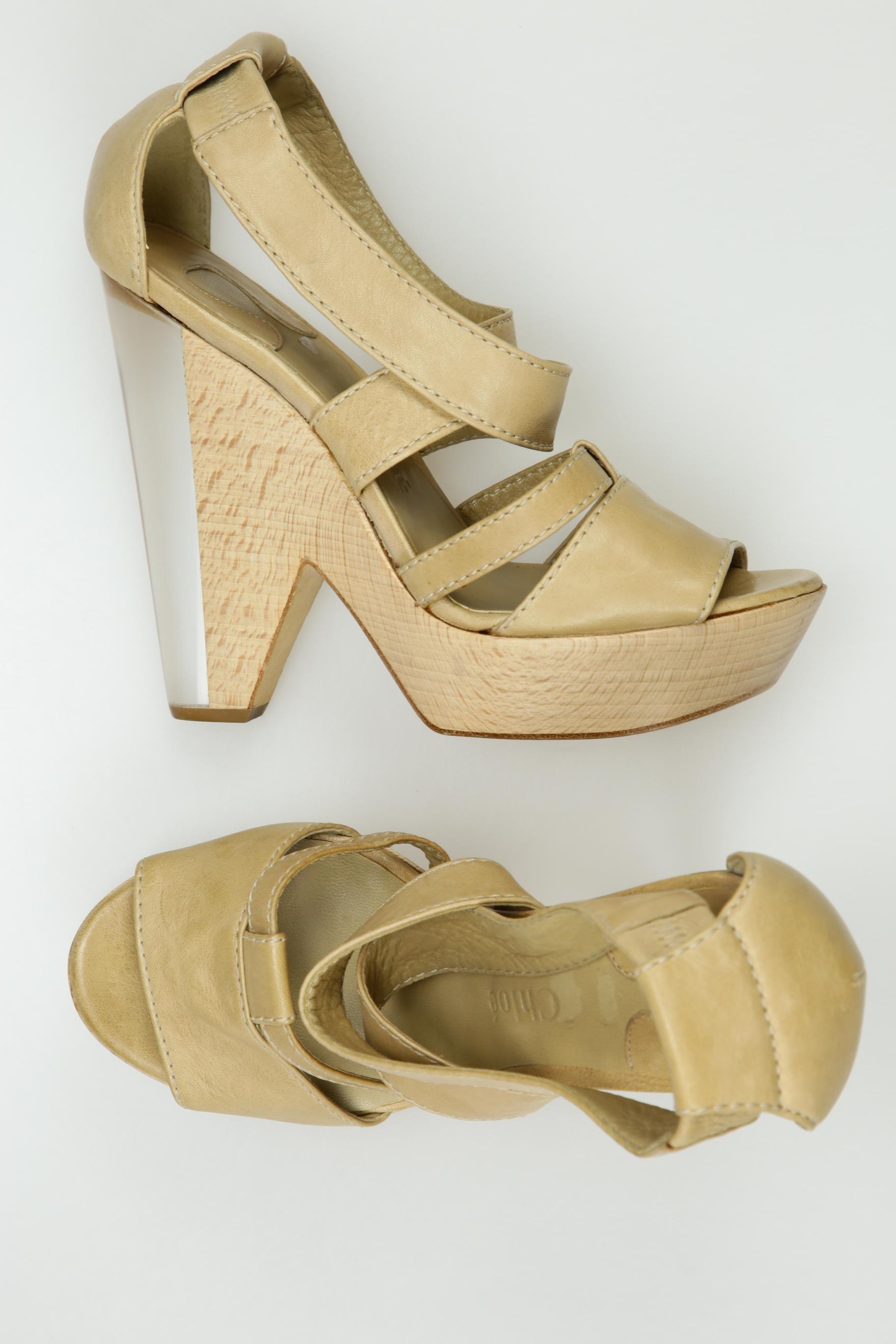 Chloe Damen Sandalen, Beige, Gr. EU 36, Leder - Second Hand