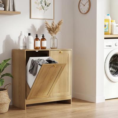 Kodotan sofa Tilted Laundry Hamper with Removable Basket, Hidden Laundry Hamper, Bathroom Laundry Hamper Storage Cabinet