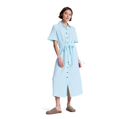Sommerkleid ROXY "Island Escape Stripe", Damen, Gr. S, coconut milk regular stripe, Obermaterial: 80% Baumwolle, 20% Leinen., Kleider Sommerkleid