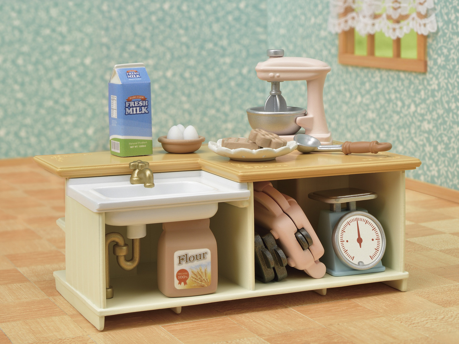 Sylvanian Families Keukengarnituur met Accessoires - Wit - China - 3+ jaar
