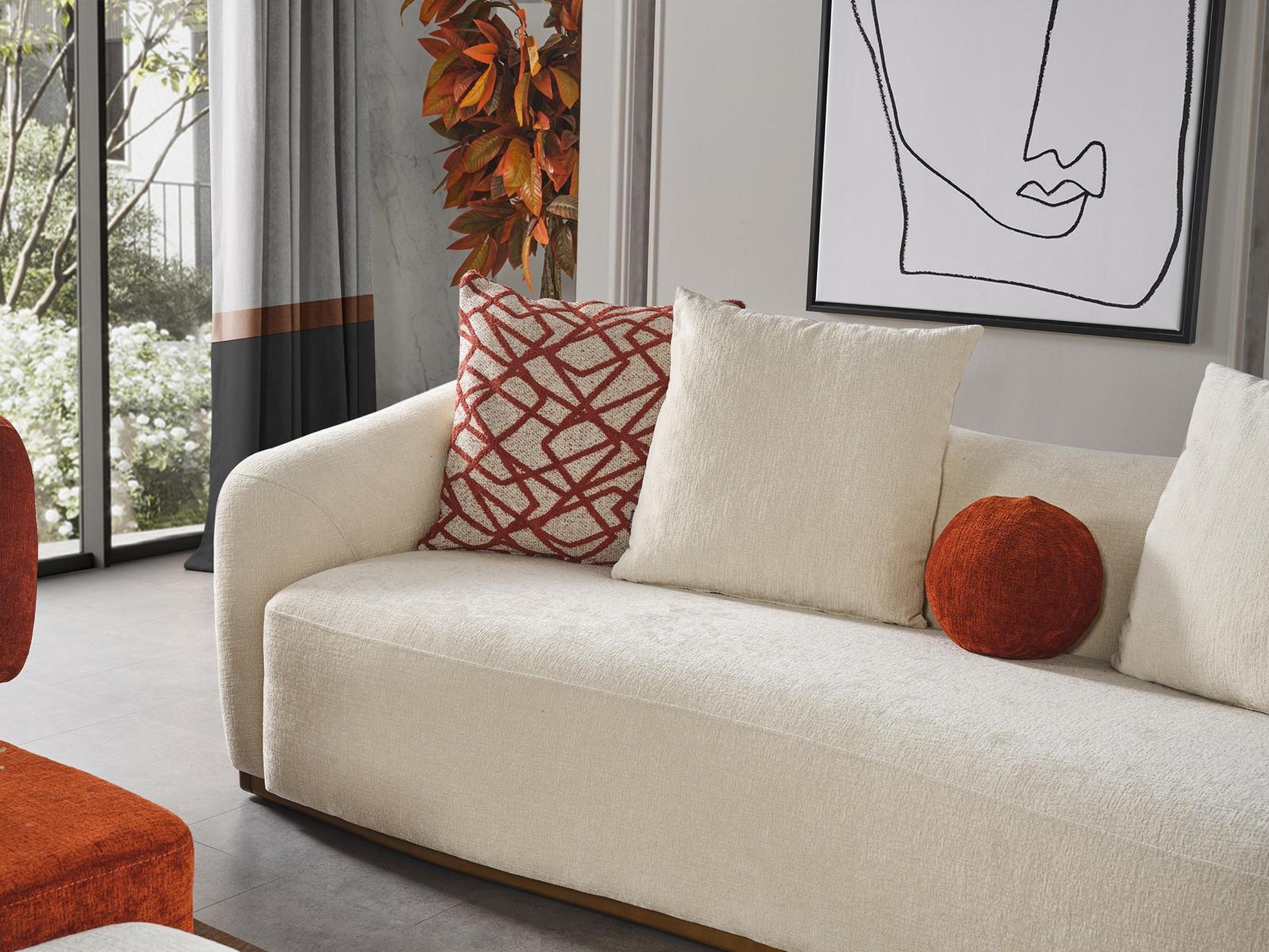 Sofa 4 Sitzer Couch Polster Design Textil Wohnzimmer Design Möbel