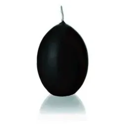 Kopschitz Kerzen Kerzen Eikerzen glatt getaucht Schwarz, 60 x 45 mm, 6 Stück