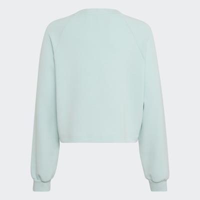 Sweatshirt ADIDAS SPORTSWEAR "ADIDAS GIRLS", Mädchen, Gr. 152, grün (halo mint), Obermaterial: 48% Modal, 44% Polyester, 8% Elasthan, Rundhals, angesetztes Bündchen, Sweatshirts Sweatshirt, für Kinder, sportlicher Stil, mit Rundhalsausschnitt, ohne...