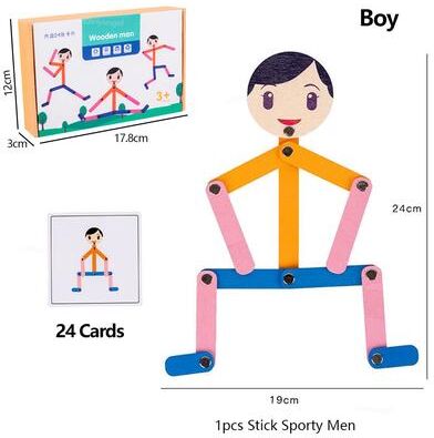 Perfect Picks Market Montessori DIY Puzzle Toy For Preschool Learning & Fine Motor Skills boy