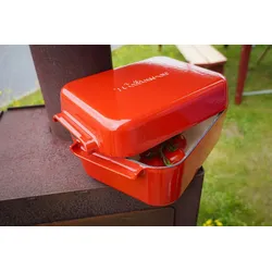 Oven Dish - rote Auflaufform aus Stahl