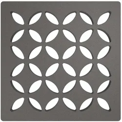 Schlüter Systems KERDI-DRAIN-STYLE Austauschbarer Entwässerungsrost Design 5 Floral Edelstahl TSDA - Strukturbeschichtet Dunkelanthrazit