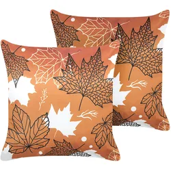 DEKOKISSEN 2er-Set Orange 45/45 cm Poinsettia