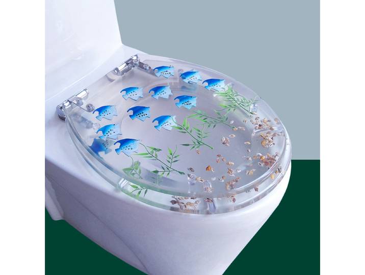 JIABINFU housse de siège de toilette pour ménage plaque de toilette générale résine épaisse couverture de toilette transparente V U o-style wc inodoro
