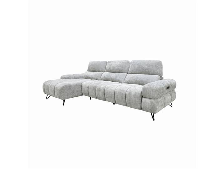 Ecksofa SACHA Polyester grau