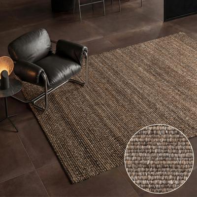 Teppich VILLEROY & BOCH "Woll-Optik Teppich Wilma", braun (braun multifarben), B:80cm H:8mm L:150cm, Baumwolle, Polyester, Teppiche, Teppich, Handgemacht, Woll-Optik, Weich, Meliert, Wohnzimmer, Schlafzimmer