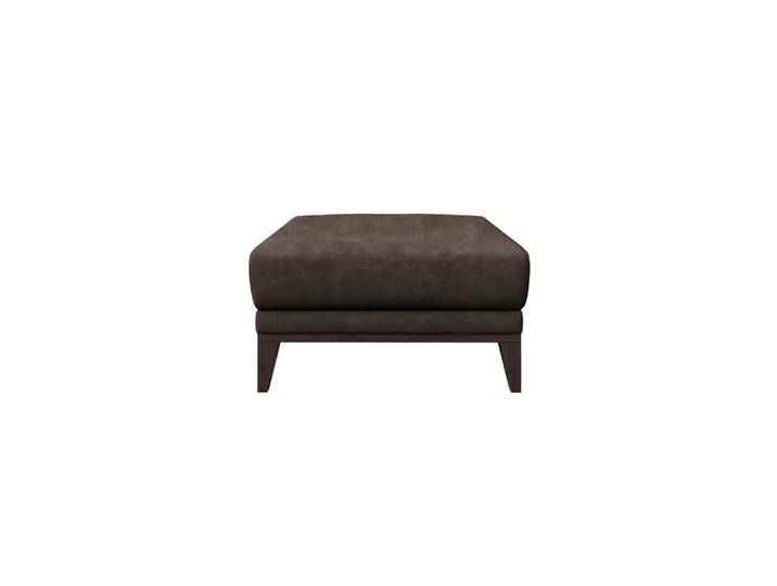 Pouf en cuir naturel marron
