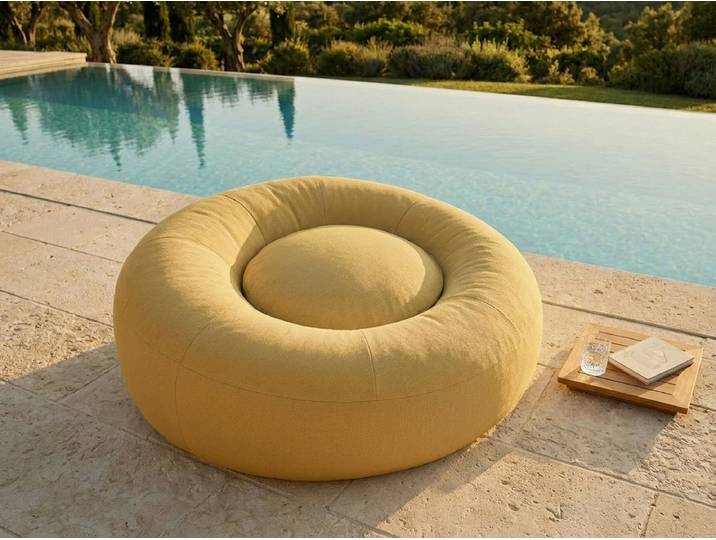 Pouf extérieur avec bâche de protection ELOANE