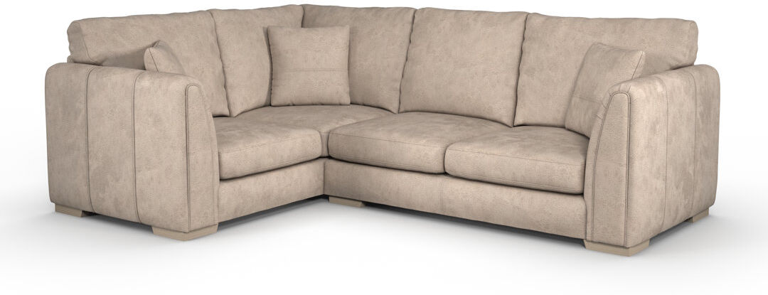 Brayden Studio Bablu 4 Seater Faux Leather Corner Sofa Mink 88.5cm H X 258cm W X 188cm D
